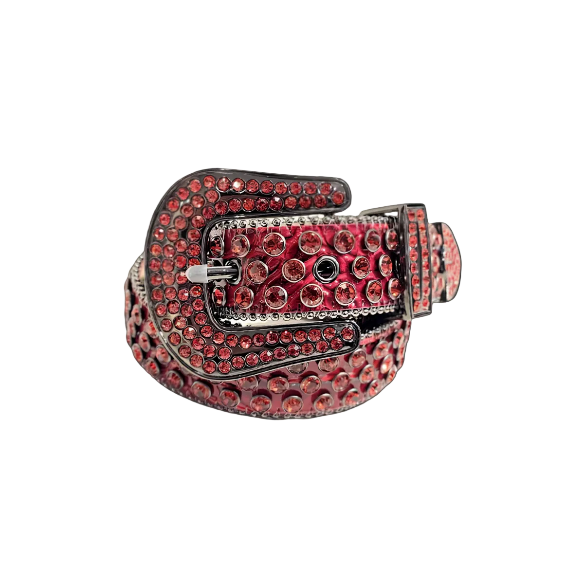 KOYA Diamond Belt in red — signature statement belt
