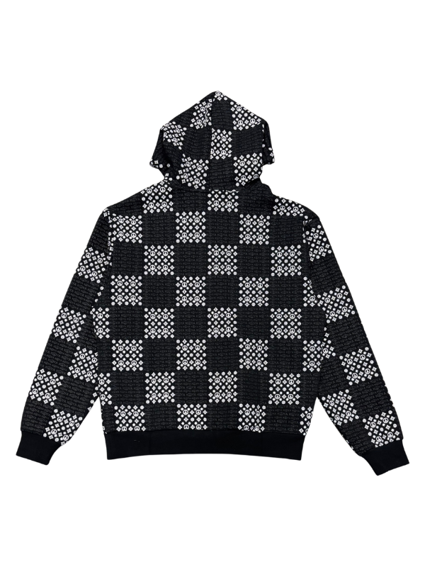 Mens Chequered Monochrome Hoodie