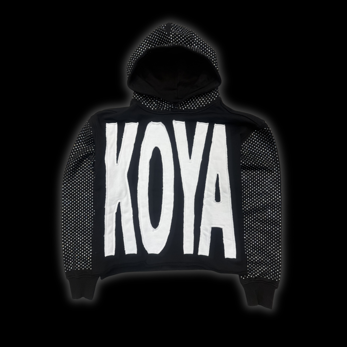APPLIQUE HOODIE - [BLACK]