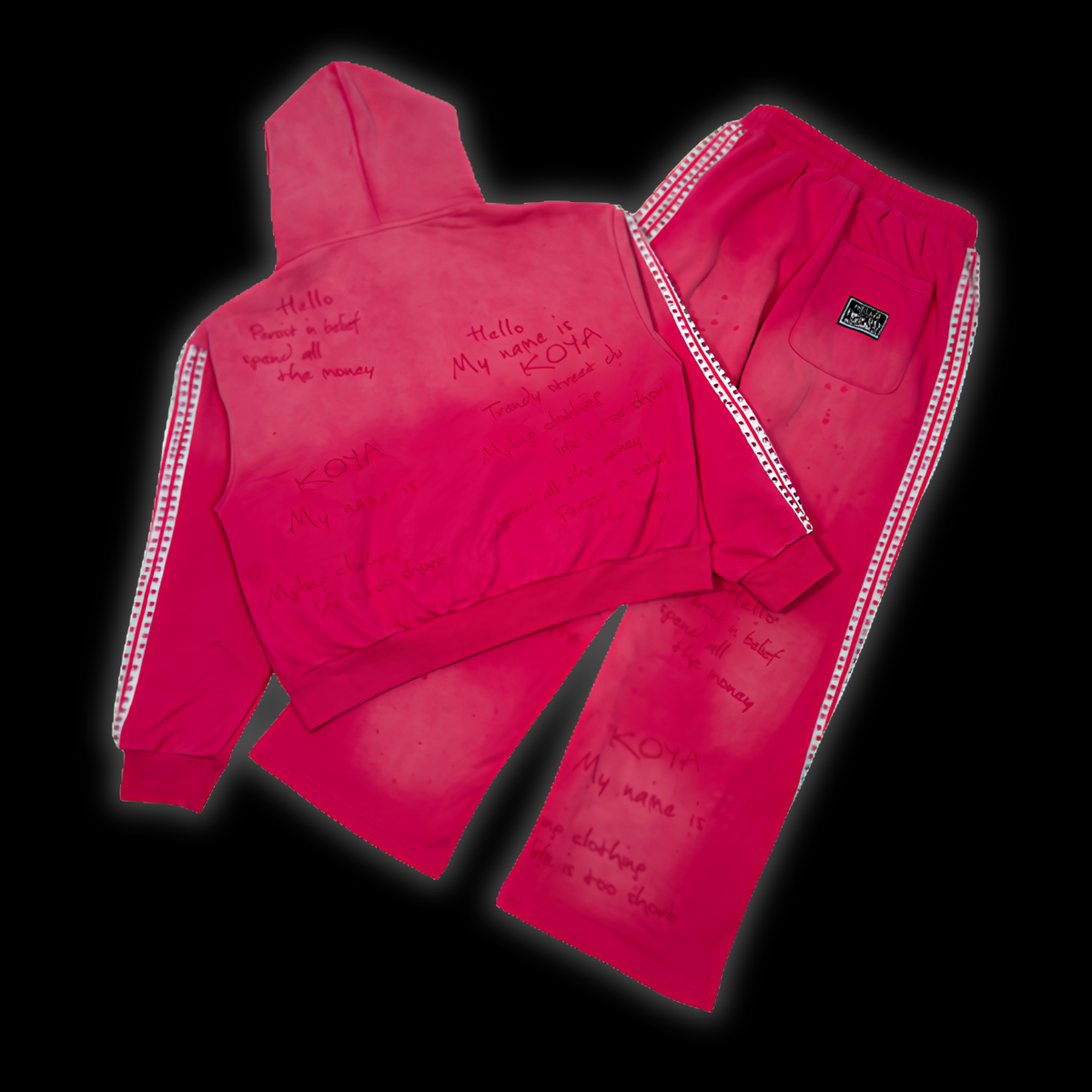 DIAMOND FLEECE SET 001 - [PINK]