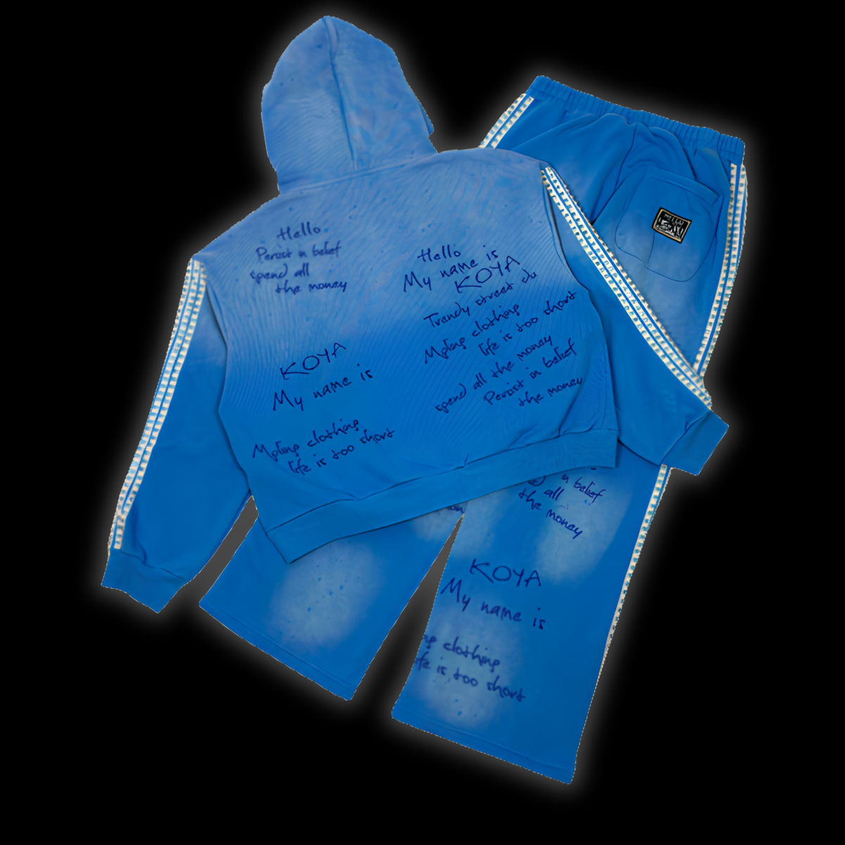 DIAMOND FLEECE SET 001 - [BLUE]